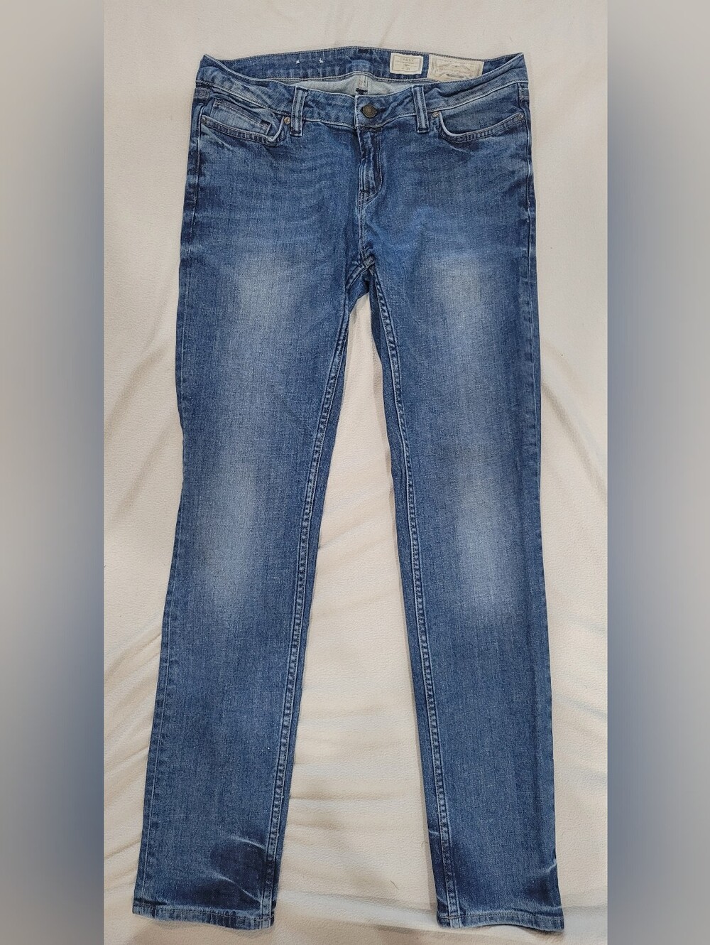 All Saints Women's Lowrise Fit Leg Blue Denim Jeans